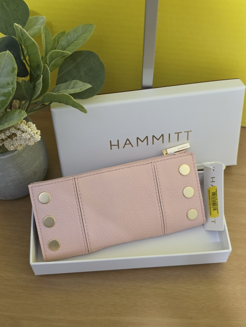 Hammitt  Leather 110 Wallet with Gold Studs - Picture 3 of 5